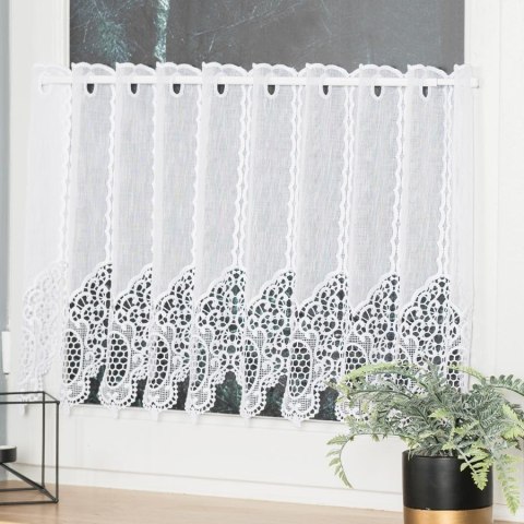 Zazdrostka panelowa z aplikacją, wysokość 40cm, kolor 001 biały 163259/000/001/000040/1 Zazdrostka panelowa z aplikacją, wysokość 40cm, kolor 001 biały 163259/000/001/000040/1