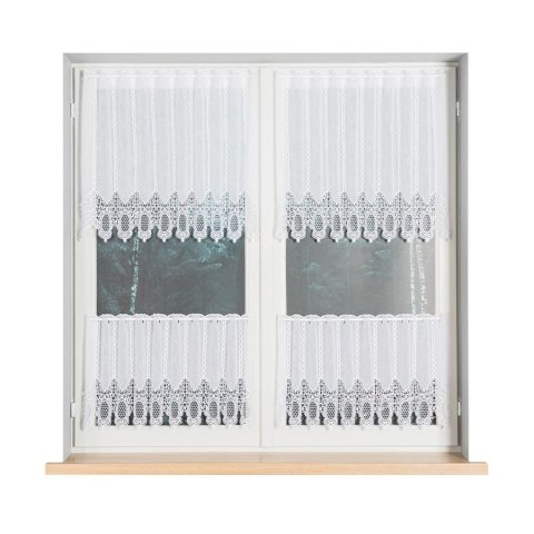 Zazdrostka panelowa z aplikacją, wysokość 40cm, kolor 001 biały 163259/000/001/000040/1 Zazdrostka panelowa z aplikacją, wysokość 40cm, kolor 001 biały 163259/000/001/000040/1