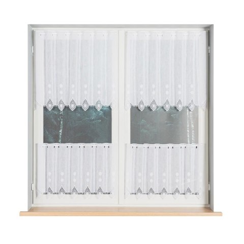 Zazdrostka panelowa z aplikacją, wysokość 40cm, kolor 001 biały 243326/000/001/000040/1 Zazdrostka panelowa z aplikacją, wysokość 40cm, kolor 001 biały 243326/000/001/000040/1