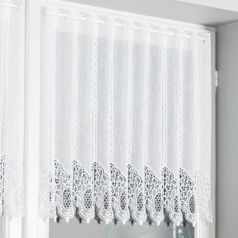 Zazdrostka panelowa z aplikacją, wysokość 60cm, kolor 001 biały 163259/000/001/000060/1 Zazdrostka panelowa z aplikacją, wysokość 60cm, kolor 001 biały 163259/000/001/000060/1