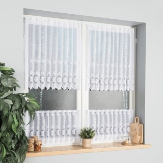 Zazdrostka żakardowa panelowa, wysokość 80cm, kolor 001 biały 018532/000/001/000080/1