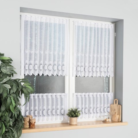 Zazdrostka żakardowa panelowa, wysokość 80cm, kolor 001 biały 018532/000/001/000080/1 Zazdrostka żakardowa panelowa, wysokość 80cm, kolor 001 biały 018532/000/001/000080/1