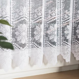 Zazdrostka żakardowa panelowa, wysokość 80cm, kolor 001 biały 018532/000/001/000080/1