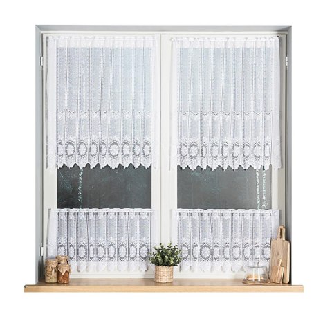 Zazdrostka żakardowa panelowa, wysokość 80cm, kolor 001 biały 018532/000/001/000080/1 Zazdrostka żakardowa panelowa, wysokość 80cm, kolor 001 biały 018532/000/001/000080/1