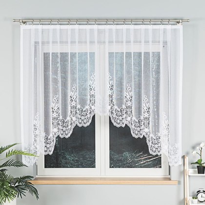 Firanka gotowa żakardowa BERENIKA 140x300 cm kolor biały