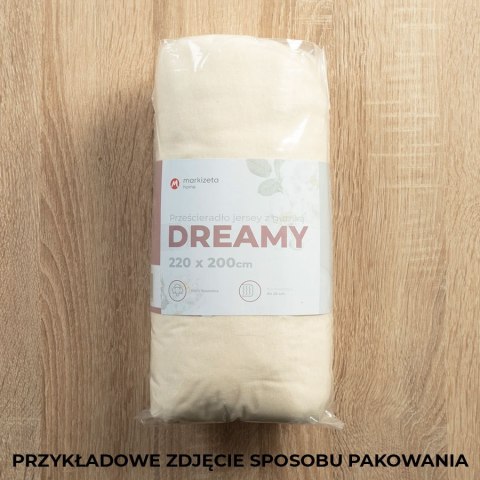 Prześcieradło jersey z gumką 140x200 cm kolor jasny szary Prześcieradło jersey z gumką 140x200 cm kolor jasny szary