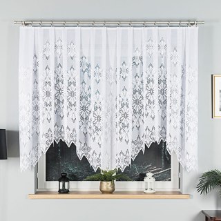 Firanka gotowa żakardowa EMILIA 140x340 cm kolor biały