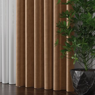 Tkanina dekoracyjna VELVET wysokość 280 cm kolor camelowy