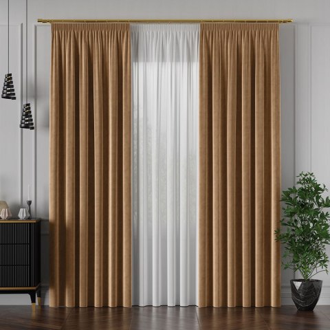 Tkanina dekoracyjna VELVET wysokość 280 cm kolor camelowy