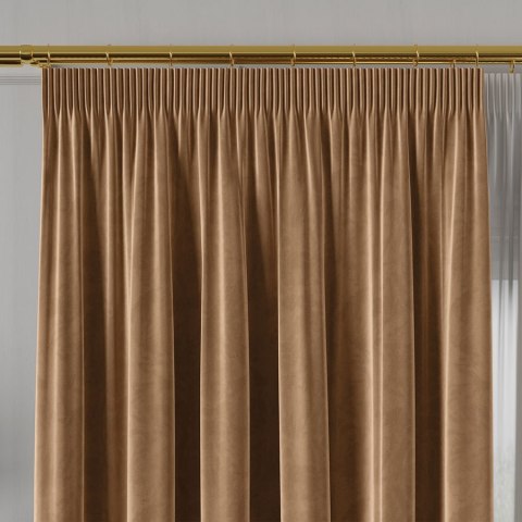 Tkanina dekoracyjna VELVET wysokość 280 cm kolor camelowy