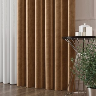 Tkanina dekoracyjna VELVET wysokość 280 cm kolor ciepły brązowy