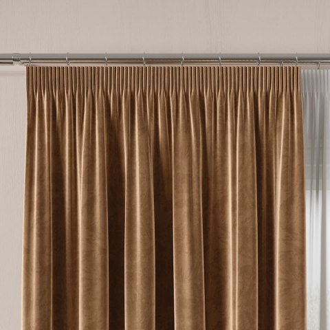 Tkanina dekoracyjna VELVET wysokość 280 cm kolor ciepły brązowy