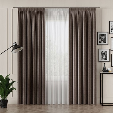 Tkanina dekoracyjna VELVET wysokość 280 cm kolor chłodny brązowy Tkanina dekoracyjna VELVET wysokość 280 cm kolor chłodny brązowy