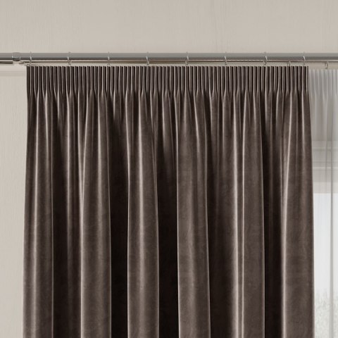 Tkanina dekoracyjna VELVET wysokość 280 cm kolor chłodny brązowy Tkanina dekoracyjna VELVET wysokość 280 cm kolor chłodny brązowy