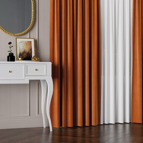 Tkanina dekoracyjna VELVET wysokość 280 cm kolor rdzawy