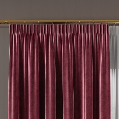 Tkanina dekoracyjna VELVET wysokość 280 cm kolor bordowy