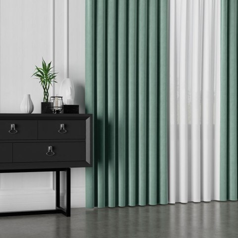 Tkanina dekoracyjna VELVET wysokość 280 cm kolor szałwiowy