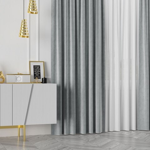 Tkanina dekoracyjna VELVET wysokość 280 cm kolor pastelowy szary
