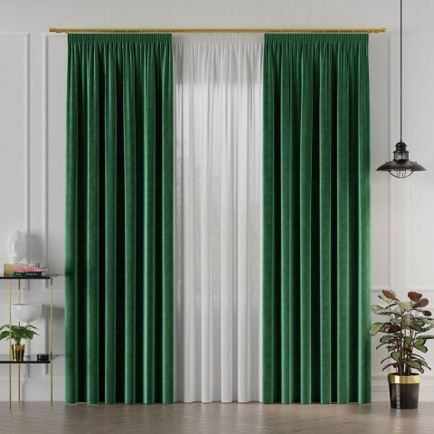 Tkanina dekoracyjna VELVET wysokość 280 cm kolor szmaragdowy