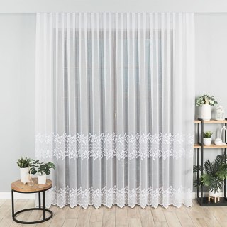 Firanka haftowana, wysokość 250cm, kolor 001 biały 127136/768/001/000250/1