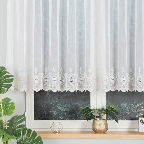 Firanka haftowana ze wzorem na samym dole, wysokość 120cm, kolor 003 123946/768/003/000120/1 Firanka haftowana ze wzorem na samym dole, wysokość 120cm, kolor 003 123946/768/003/000120/1