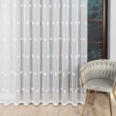 Firanka haftowana ze wzorem po całości, wysokość 280cm, kolor 001 biały 127151/768/001/000280/1 Firanka haftowana ze wzorem po całości, wysokość 280cm, kolor 001 biały 127151/768/001/000280/1