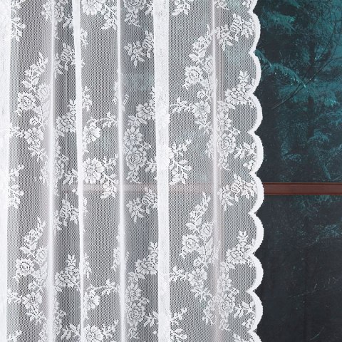 Firanka żakardowa ze wzorem po całości, obustronnie wykończona, szerokość 150cm, kolor 001 biały 090375/111/001/000150/1 Firanka żakardowa ze wzorem po całości, obustronnie wykończona, szerokość 150cm, kolor 001 biały 090375/111/001/000150/1