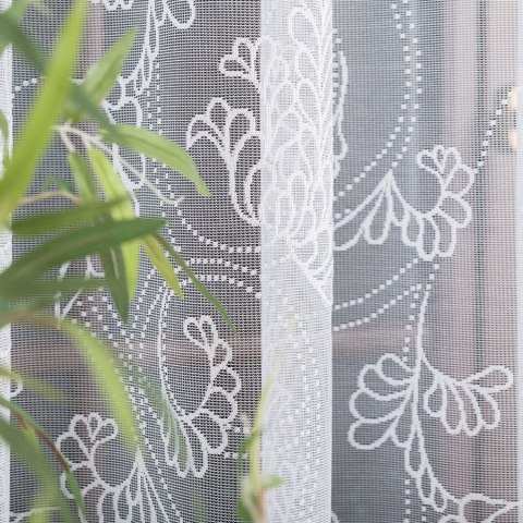 Firanka żakardowa ze wzorem po całości, wysokość 250cm, kolor 001 biały 618475/000/001/000250/1 Firanka żakardowa ze wzorem po całości, wysokość 250cm, kolor 001 biały 618475/000/001/000250/1