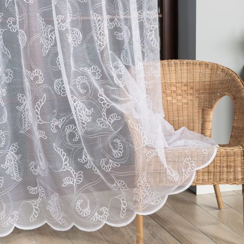 Firanka żakardowa ze wzorem po całości, wysokość 250cm, kolor 001 biały 618475/000/001/000250/1 Firanka żakardowa ze wzorem po całości, wysokość 250cm, kolor 001 biały 618475/000/001/000250/1