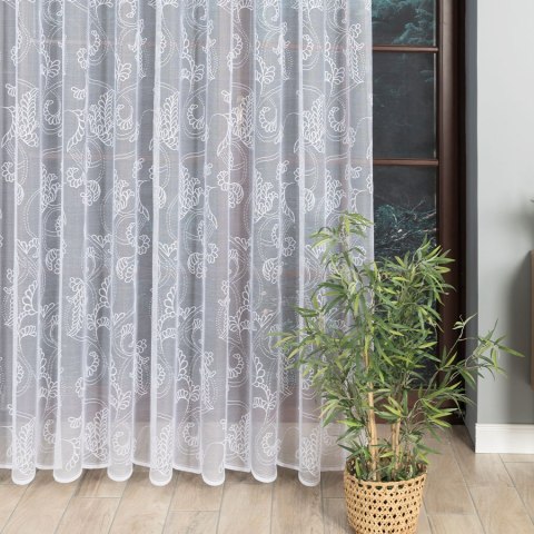 Firanka żakardowa ze wzorem po całości, wysokość 250cm, kolor 001 biały 618475/000/001/000250/1 Firanka żakardowa ze wzorem po całości, wysokość 250cm, kolor 001 biały 618475/000/001/000250/1