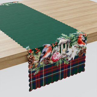 GIRLANDA Bieżnik NINA WODOODPORNA, 38x140cm, kolor 001 zielony PBN157/KSP/C01/038140/1