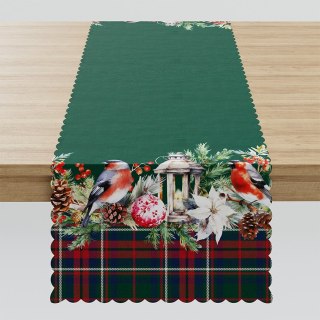 GIRLANDA Bieżnik NINA WODOODPORNA, 38x140cm, kolor 001 zielony PBN157/KSP/C01/038140/1