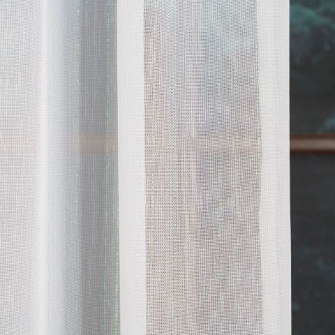 Firanka fantazyjna z ołowianką 318461 wysokość 300 cm kolor biały
