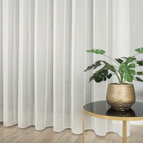 Firanka fantazyjna z ołowianką 001258 wysokość 310 cm kolor biały