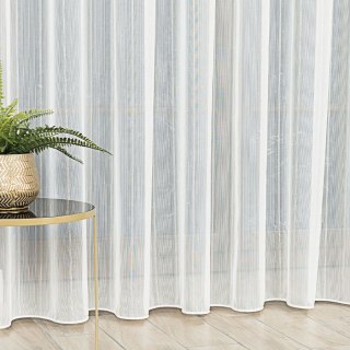 Firanka fantazyjna ze ołowianką, wysokość 310cm, kolor 004 off white z złota nitką 001347/OLO/004/000310/1
