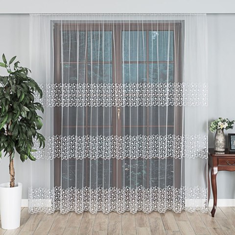 Firanka haftowana 708189 wysokość 250 cm kolor biały Firanka haftowana 708189 wysokość 250 cm kolor biały