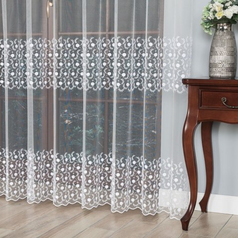 Firanka haftowana 708189 wysokość 250 cm kolor biały Firanka haftowana 708189 wysokość 250 cm kolor biały