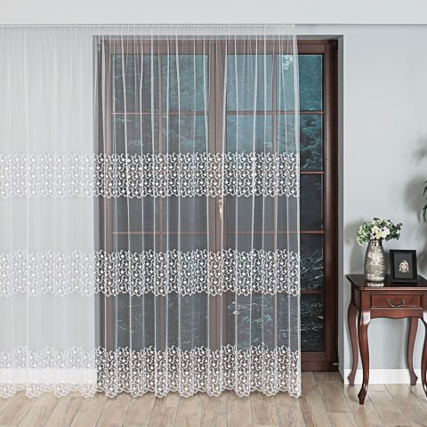Firanka haftowana 708189 wysokość 250 cm kolor biały Firanka haftowana 708189 wysokość 250 cm kolor biały