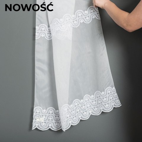 Firanka haftowana 713313 wysokość 250 cm kolor biały Firanka haftowana 713313 wysokość 250 cm kolor biały