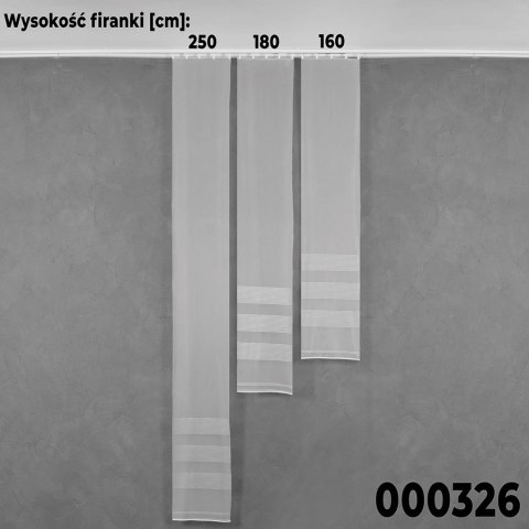 Firanka żakardowa z ołowianką 000326 wysokość 160 cm kolor biały Firanka żakardowa z ołowianką 000326 wysokość 160 cm kolor biały