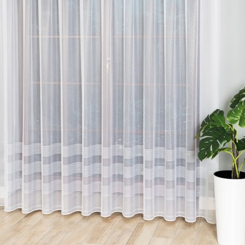 Firanka żakardowa z ołowianką 000326 wysokość 250 cm kolor biały