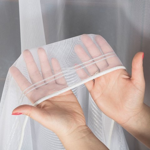 Firanka żakardowa z ołowianką 000326 wysokość 250 cm kolor biały