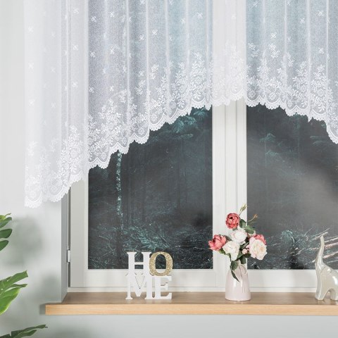Firanka gotowa żakardowa KAROLINA 120x300 cm kolor biały Firanka gotowa żakardowa KAROLINA 120x300 cm kolor biały