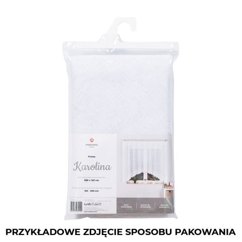 Firanka gotowa żakardowa KAROLINA 120x300 cm kolor biały Firanka gotowa żakardowa KAROLINA 120x300 cm kolor biały