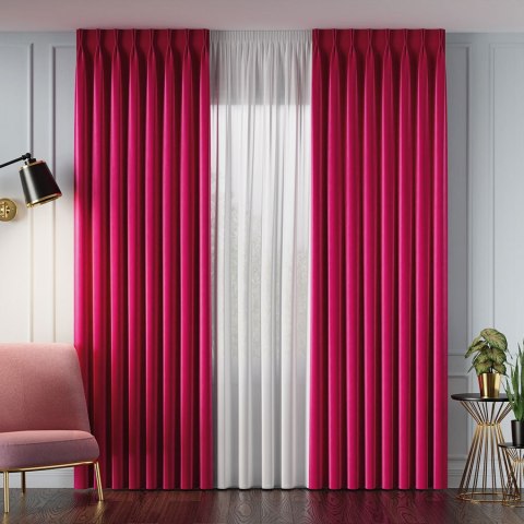 Tkanina dekoracyjna VELVET wysokość 280 cm kolor malinowy