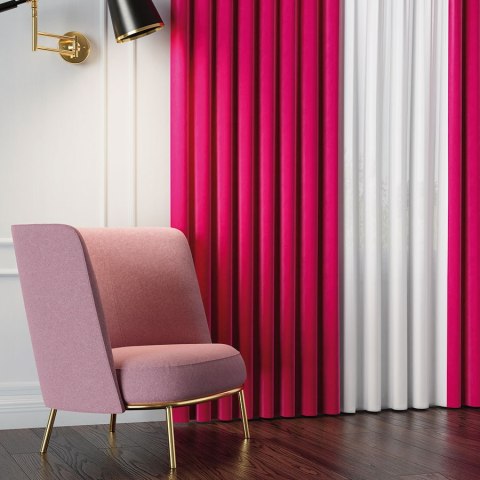 Tkanina dekoracyjna VELVET wysokość 280 cm kolor malinowy