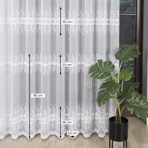 Firanka haftowana, wysokość 250cm, kolor 001 044796/433/001/000250/1 Firanka haftowana, wysokość 250cm, kolor 001 044796/433/001/000250/1