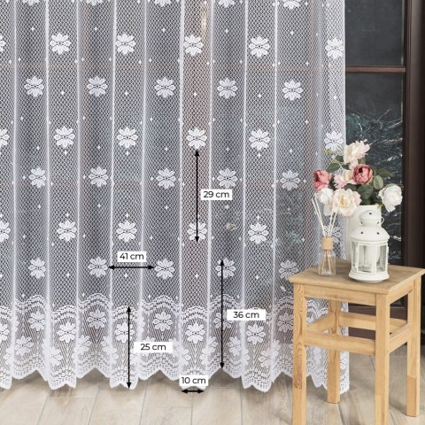 Firanka żakardowa ze wzorem po całości, wysokość 250cm, kolor 001 biały 779031/000/001/000250/1 Firanka żakardowa ze wzorem po całości, wysokość 250cm, kolor 001 biały 779031/000/001/000250/1
