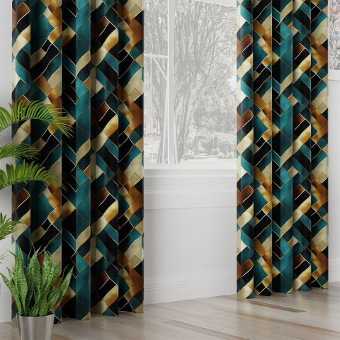 RUBIK Tkanina dekoracyjna VELVET, 150cm, kolor 001 petrol i złoto D00170/VEL/001/150000/1 RUBIK Tkanina dekoracyjna VELVET, 150cm, kolor 001 petrol i złoto D00170/VEL/001/150000/1