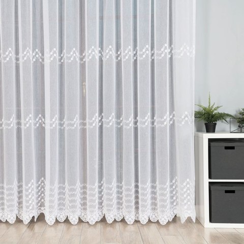 034456 Firana gotowa na taśmie, szerokość 420 x wysokość 280, kolor 001 biały 034456/FGT/001/420280/1 034456 Firana gotowa na taśmie, szerokość 420 x wysokość 280, kolor 001 biały 034456/FGT/001/420280/1